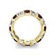 5 - Laida 4.00 mm Red Garnet and Lab Grown Diamond Eternity Band 