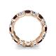 5 - Laida 4.00 mm Red Garnet and Lab Grown Diamond Eternity Band 