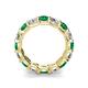 5 - Laida 4.00 mm Emerald and Lab Grown Diamond Eternity Band 