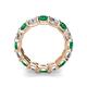 5 - Laida 4.00 mm Emerald and Lab Grown Diamond Eternity Band 