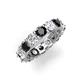 4 - Laida 4.00 mm Black Diamond and Lab Grown Diamond Eternity Band 