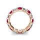 5 - Laida 4.00 mm Ruby and Lab Grown Diamond Eternity Band 