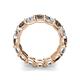 5 - Laida 4.00 mm Smoky Quartz and Lab Grown Diamond Eternity Band 