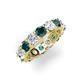 4 - Laida 4.00 mm London Blue Topaz and Lab Grown Diamond Eternity Band 