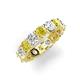 4 - Laida 4.00 mm Yellow Diamond and Lab Grown Diamond Eternity Band 
