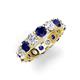 4 - Laida 4.00 mm Blue Sapphire and Lab Grown Diamond Eternity Band 