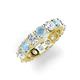 4 - Laida 4.00 mm Aquamarine and Lab Grown Diamond Eternity Band 