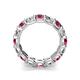 5 - Laida 4.00 mm Pink Tourmaline and Lab Grown Diamond Eternity Band 