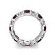 5 - Laida 4.00 mm Red Garnet and Lab Grown Diamond Eternity Band 