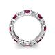 5 - Laida 4.00 mm Rhodolite Garnet and Lab Grown Diamond Eternity Band 