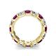 5 - Laida 4.00 mm Rhodolite Garnet and Lab Grown Diamond Eternity Band 
