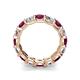 5 - Laida 4.00 mm Rhodolite Garnet and Lab Grown Diamond Eternity Band 