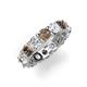 4 - Laida 4.00 mm Smoky Quartz and Lab Grown Diamond Eternity Band 