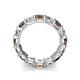 5 - Laida 4.00 mm Smoky Quartz and Lab Grown Diamond Eternity Band 