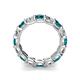 5 - Laida 4.00 mm Blue Diamond and Lab Grown Diamond Eternity Band 