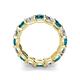 5 - Laida 4.00 mm Blue Diamond and Lab Grown Diamond Eternity Band 