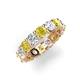 4 - Laida 4.00 mm Yellow Diamond and Lab Grown Diamond Eternity Band 