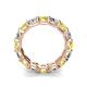 5 - Laida 4.00 mm Yellow Diamond and Lab Grown Diamond Eternity Band 