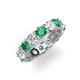 4 - Laida 4.00 mm Created Alexandrite and Lab Grown Diamond Eternity Band 