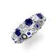4 - Laida 4.00 mm Blue Sapphire and Lab Grown Diamond Eternity Band 