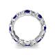 5 - Laida 4.00 mm Blue Sapphire and Lab Grown Diamond Eternity Band 
