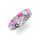 4 - Laida 4.00 mm Pink Sapphire and Lab Grown Diamond Eternity Band 