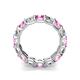 5 - Laida 4.00 mm Pink Sapphire and Lab Grown Diamond Eternity Band 
