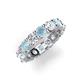 4 - Laida 4.00 mm Aquamarine and Lab Grown Diamond Eternity Band 