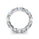 5 - Laida 4.00 mm Aquamarine and Lab Grown Diamond Eternity Band 