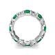 5 - Laida 4.00 mm Emerald and Lab Grown Diamond Eternity Band 
