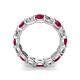 5 - Laida 4.00 mm Ruby and Lab Grown Diamond Eternity Band 