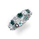 4 - Laida 4.00 mm London Blue Topaz and Lab Grown Diamond Eternity Band 