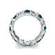 5 - Laida 4.00 mm London Blue Topaz and Lab Grown Diamond Eternity Band 