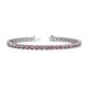 1 - Cliona 3.30 mm Pink Sapphire and Diamond Eternity Tennis Bracelet 