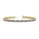1 - Cliona 3.30 mm Tanzanite and Diamond Eternity Tennis Bracelet 