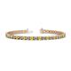 1 - Cliona 3.30 mm Yellow Sapphire and Diamond Eternity Tennis Bracelet 