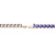 2 - Leslie 2.90 mm Round Tanzanite Eternity Tennis Bracelet 