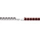2 - Leslie 2.90 mm Round Red Garnet Eternity Tennis Bracelet 