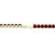 2 - Leslie 2.90 mm Round Red Garnet Eternity Tennis Bracelet 