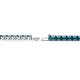 2 - Leslie 2.90 mm Round London Blue Topaz Eternity Tennis Bracelet 