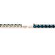 2 - Leslie 2.90 mm Round Blue Diamond Eternity Tennis Bracelet 