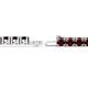 3 - Leslie 4.00 mm Red Garnet Eternity Tennis Bracelet 