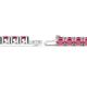 3 - Leslie 4.00 mm Rhodolite Garnet Eternity Tennis Bracelet 
