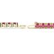 3 - Leslie 4.00 mm Rhodolite Garnet Eternity Tennis Bracelet 