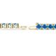 3 - Leslie 4.00 mm Blue Topaz Eternity Tennis Bracelet 