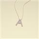 3 - A 2 Z (Block Letter) Round Diamond Accented Initial Pendant Necklace 