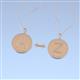 5 - A 2 Z (Halo) Round Lab Grown Diamond Circle Initial Pendant Necklace 