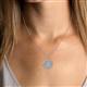 6 - A 2 Z (Circle) Round Diamond Initial Pendant Necklace 