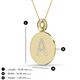 6 - A 2 Z (Circle) Round Diamond Initial Pendant Necklace 