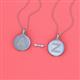 5 - A 2 Z (Circle) Round Lab Grown Diamond Initial Pendant Necklace 
